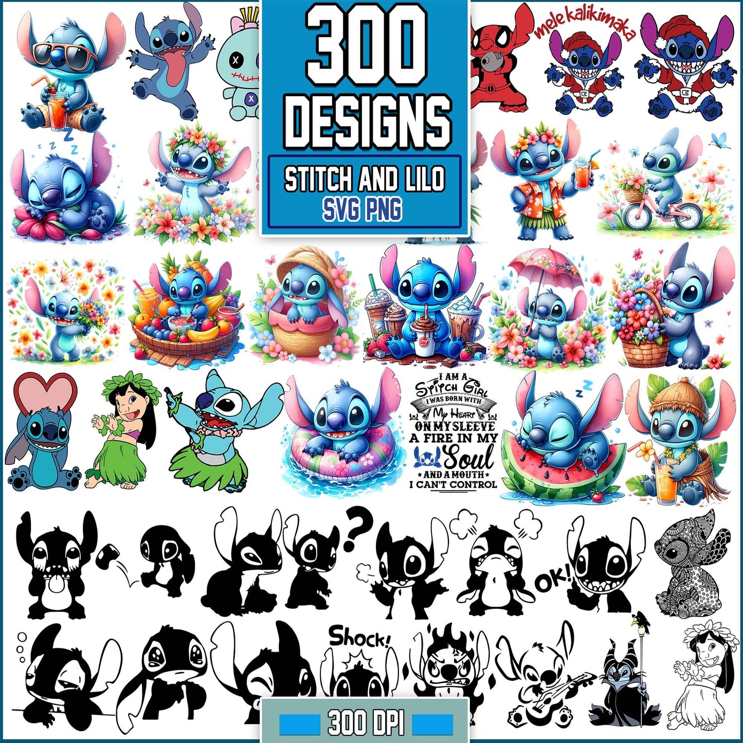 New Stitch Disney Png- Digital Download