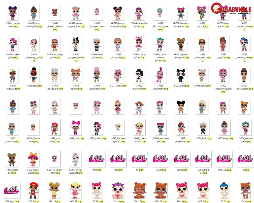 Lol Doll Bundle Svg Mega Bundle Svg- Instant Download