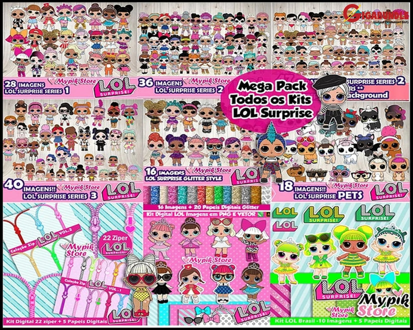 Lol dolls clipart PNG, Printable png cut for Cricut / Silhouette, Lol ...
