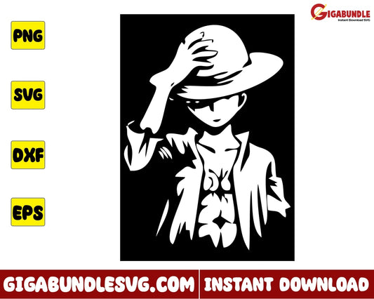 Luffy Svg Monkey D One Piece Anime - Instant Download