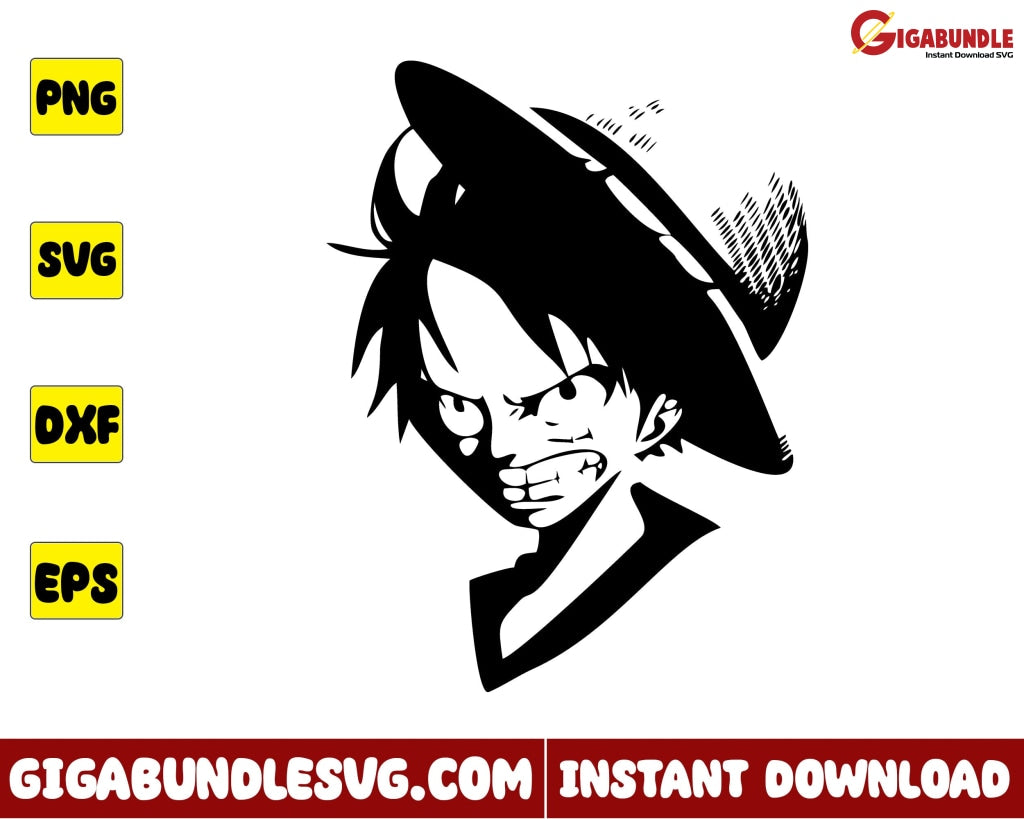 Luffy Svg One Piece Anime - Instant Download