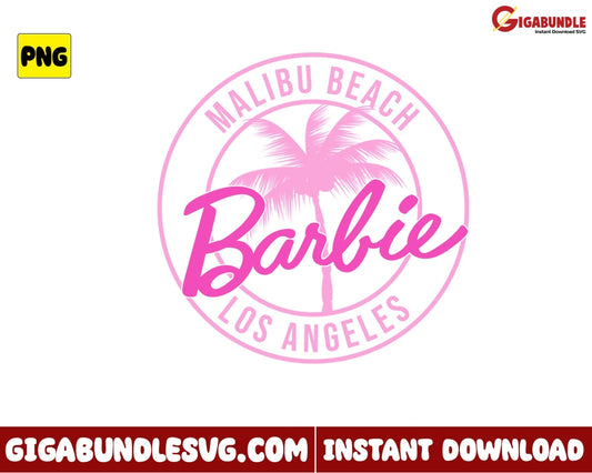 Malibu Beach Barbie Los Angeles Png Girl Movie - Instant Download