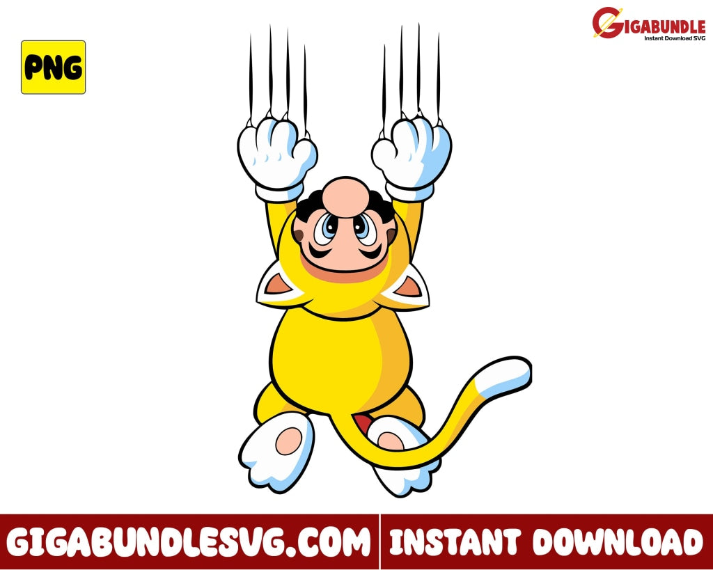Mario Cat Png Game Super - Instant Download
