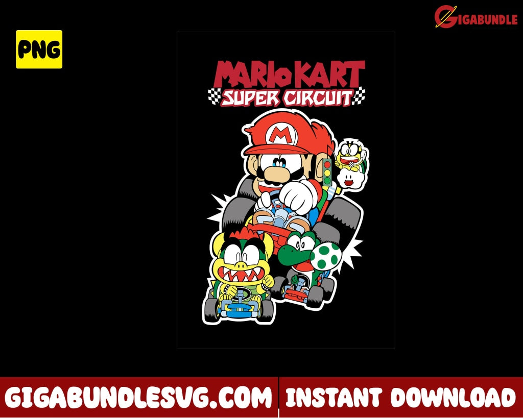 Mario Kart Super Circuit Png Game - Instant Download