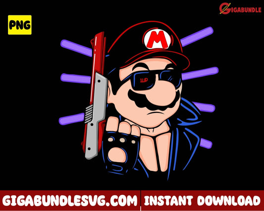 Mario Png Gangsta Game Super Disney - Instant Download