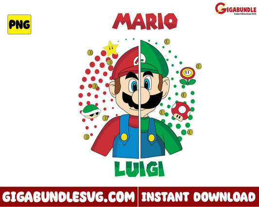 Mario Png Luigi Game Super - Instant Download