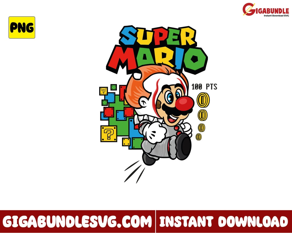 Mario Png Super Bros Game - Instant Download