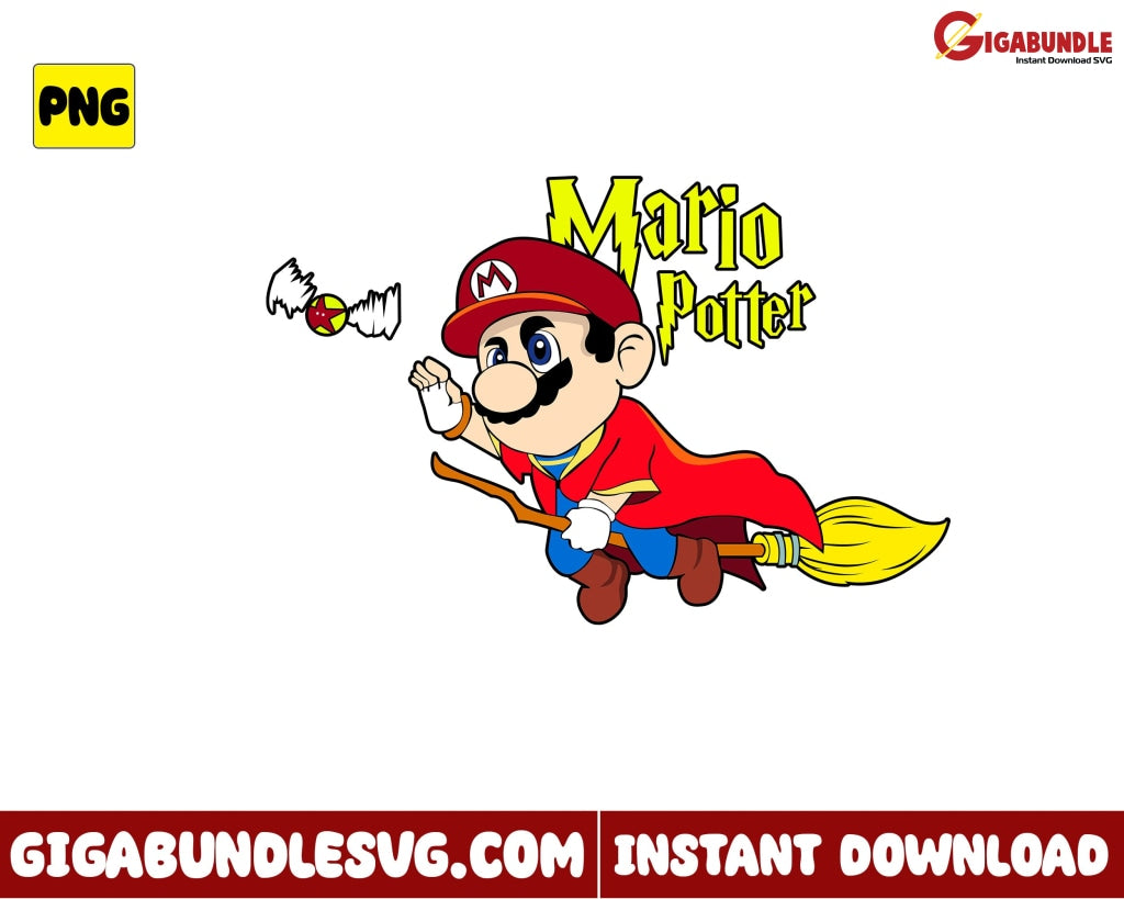 Mario Potter Png Game Super Disney - Instant Download