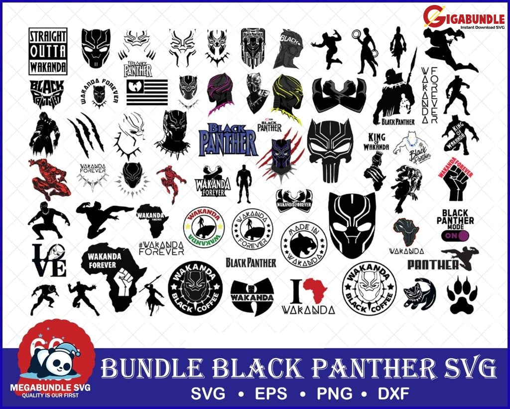 Marvel Black Panther Svg Bundle Files For Cricut Silhouette