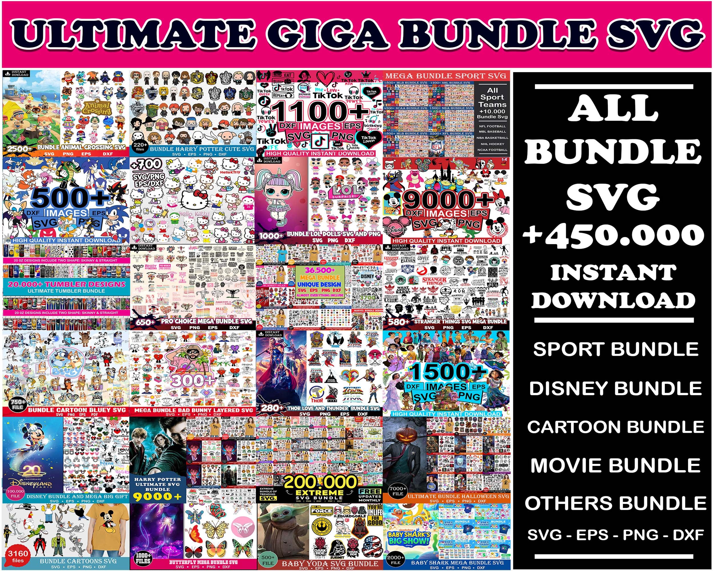 The Ultimate Giga Bundle svg, Mega svg Bundle, unique design almost all inclusive, Top Trending on sale 2022, Best seller, Digital Instant Download