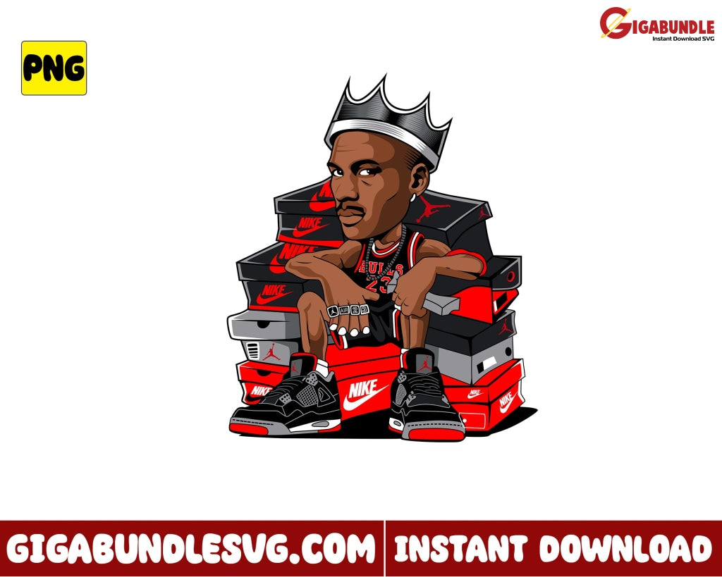 Michael Jordan Png King Basketball Nba New Bootleg - Instant Download