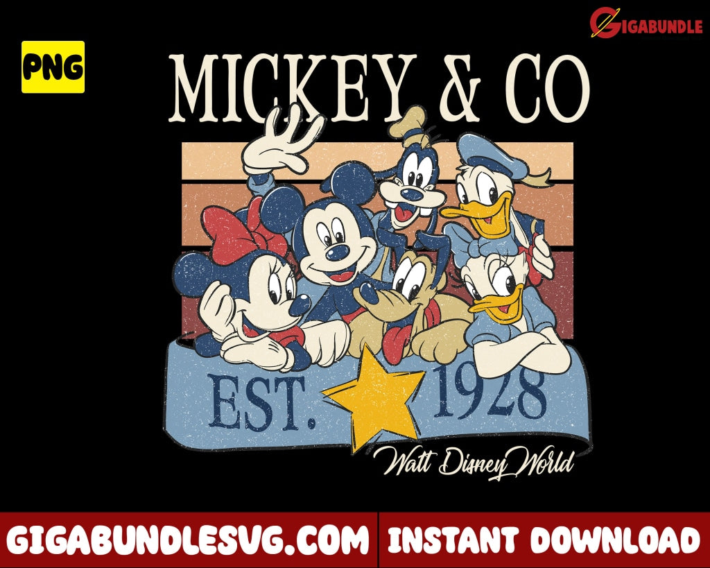 Mickey & Co Est 1928 Png Walt Disney World - Instant Download