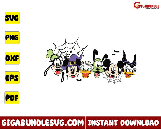 Mickey Halloween Svg And Friends Disney - Instant Download