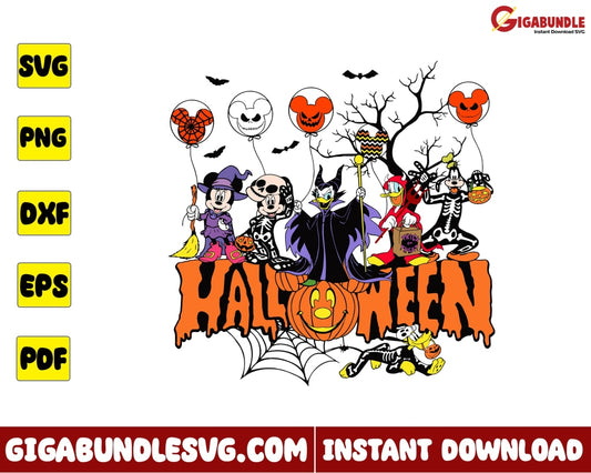 Mickey Halloween Svg And Friends Disney - Instant Download