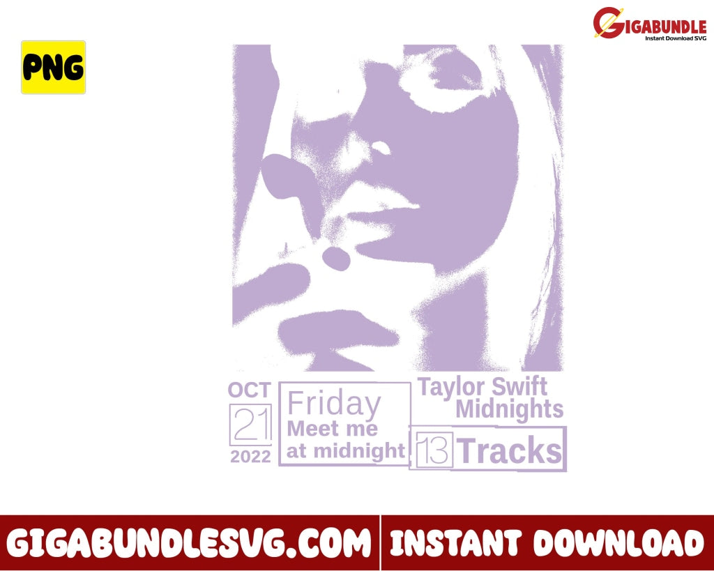 Midnigh Taylor Swift Album 2023 Png Midnight Music - Instant Download