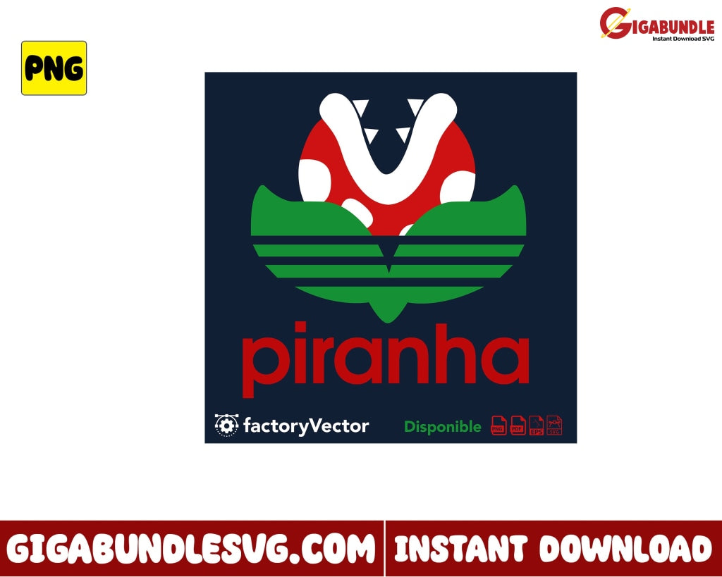 Monster Png Flower Piranha Game Mario Super - Instant Download