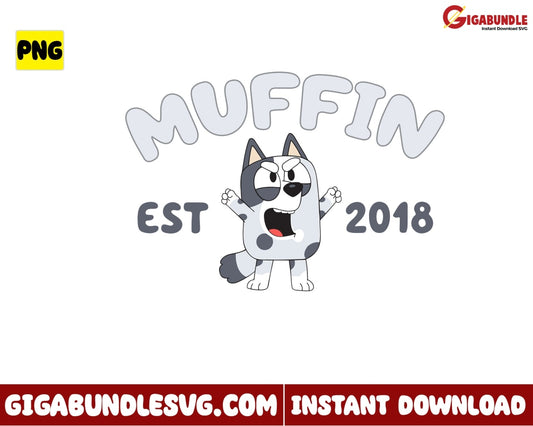 Muffin Png Bluey Est 2018 Disney - Instant Download