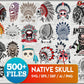 Native American Indian Skull Svg Tribe Boho