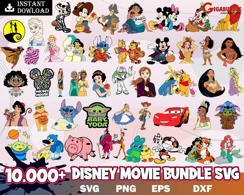 New 10.000+ Disney Mega Bundle- Instant Download