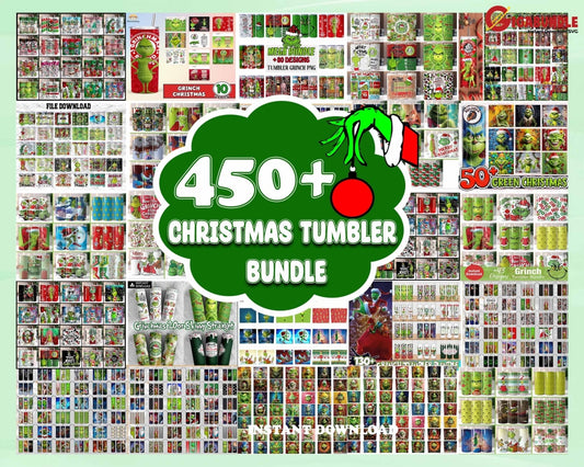New 450+ Christmas 20Oz Skinny Tumbler Sublimation Designs - Png Digital Download