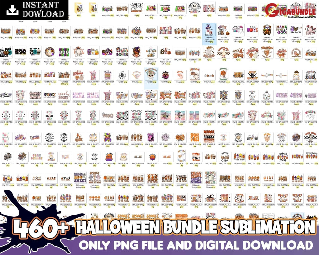 New 460+New Halloween Sublimation Bundle Png Tis The Season Shirt Design