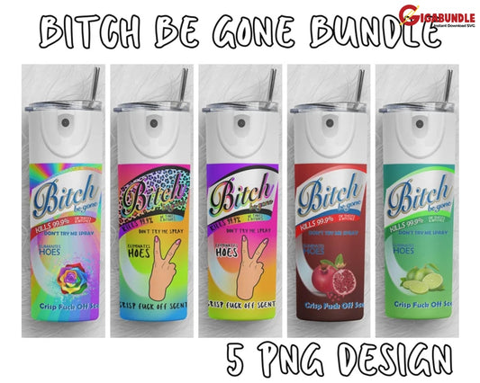 New 5 Bitch Be Gone Spray Bundle Rainbow Middle Finger Bitch Spray Elimantes Hoes Crisp Fuck Off