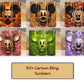 New 50+ 3D Disney Bling Cartoon Tumbler Designs Sublimation Downloads Mickey&Minnie Instant Download