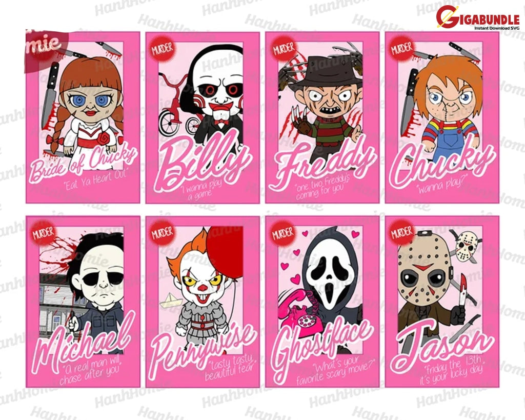 New Chibi Horror Dolls Png Set - Characters Svg