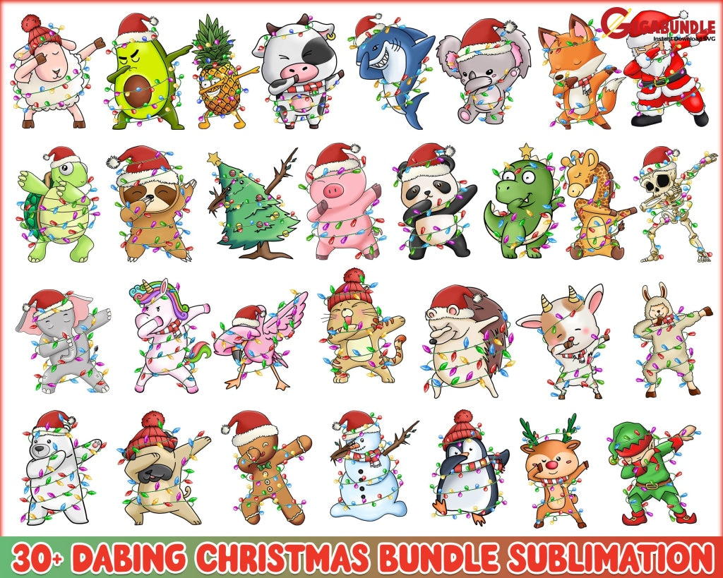 New Dabbing Christmas Png Santa Reindeer Friends Funny Png File Install Download Crm02112208