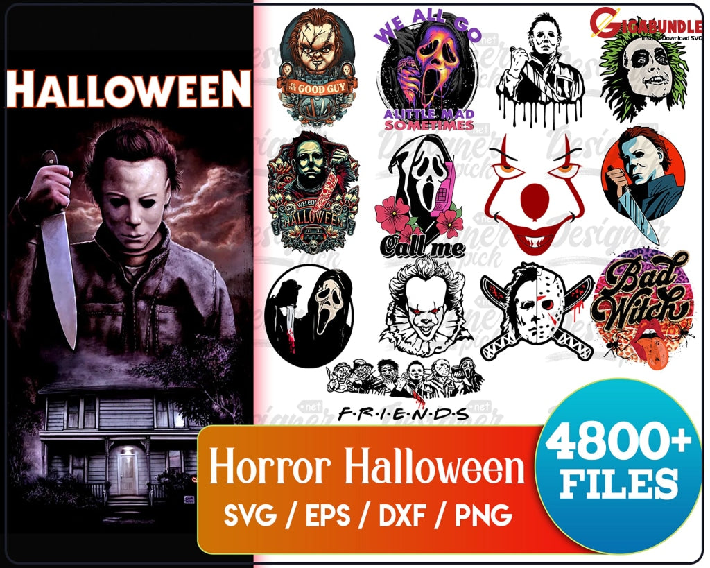 New Horror Svg Bundle Halloween Friends Svg Characters Instant Download