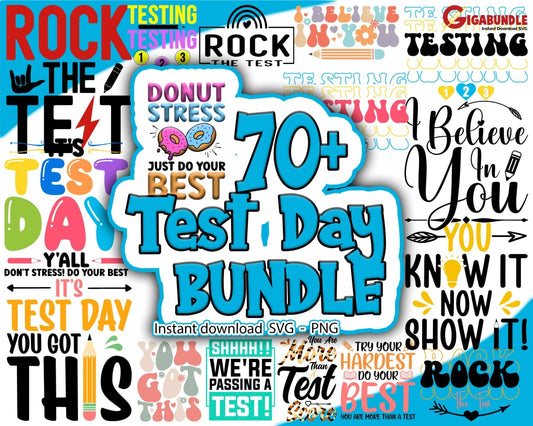 New Test Day Svg Png Bundle Testing State Cricut File Sublimation Designs