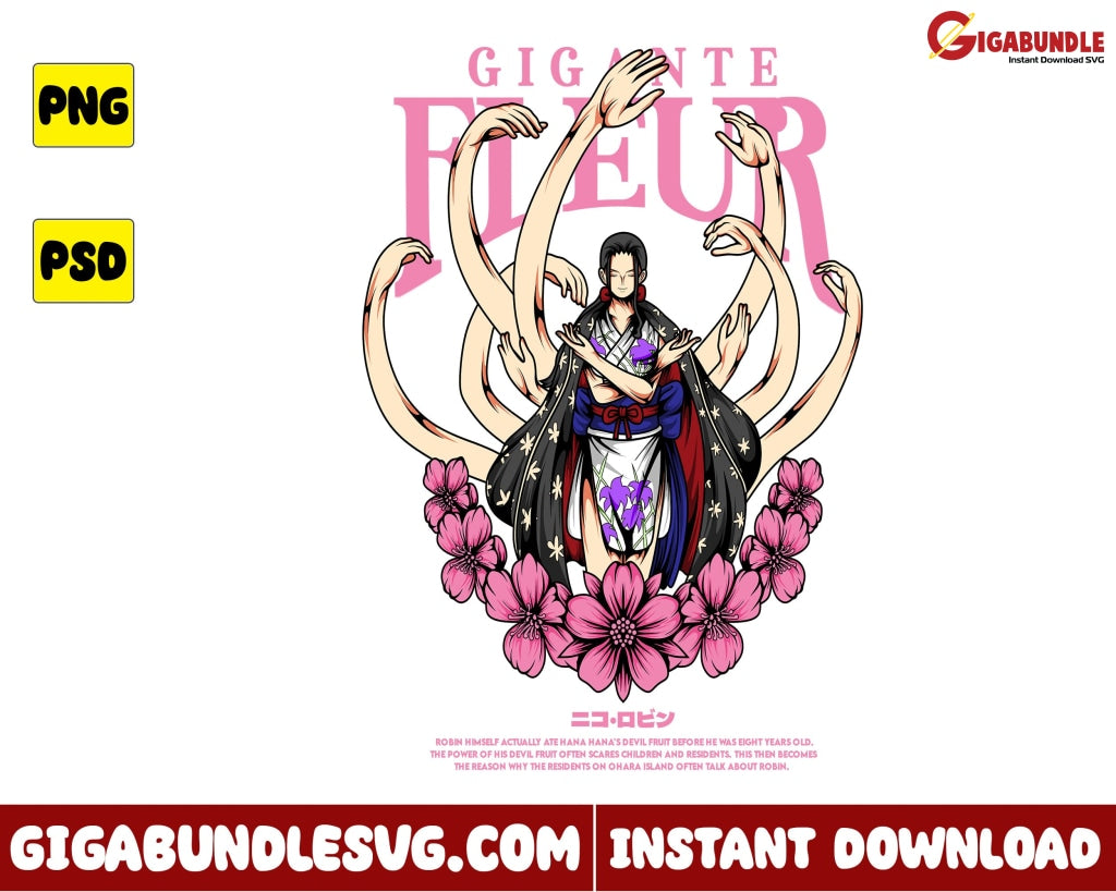 Nico Robin Png One Piece Anime - Instant Download