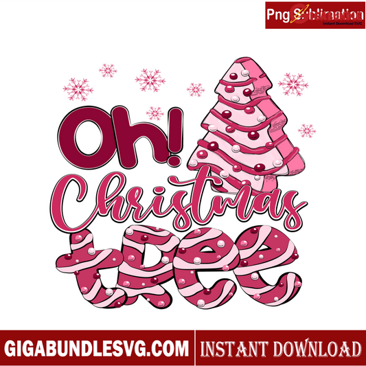 Oh Christmas Tree Cakes Pink Christmas PNG