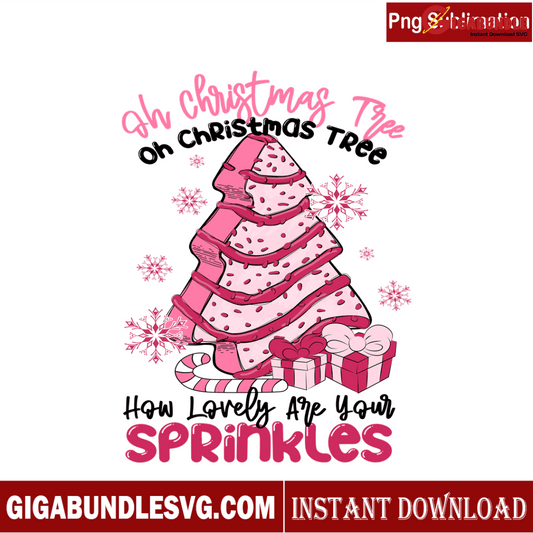 Oh Christmas Tree How Lovely Are Your Sprinkles Tree Cake Christmas PNG