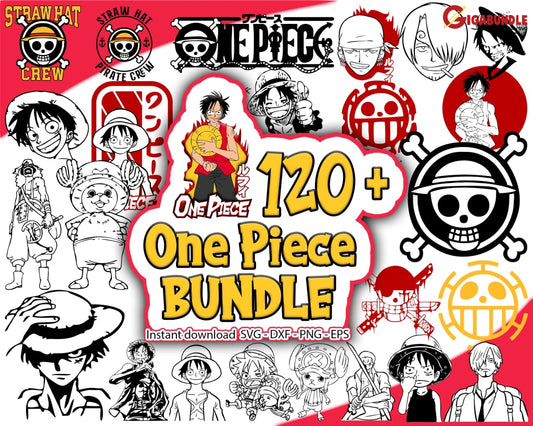 One Piece Bundle Anime Svg Bundle Monkey D Svg Manga Japanese Cartoon