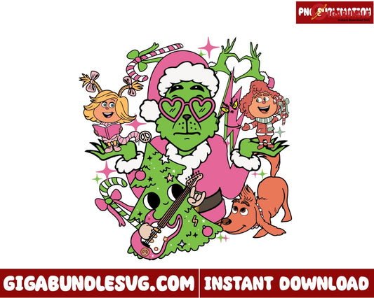 Pink Grinch Png Christmas Png - Instant Download