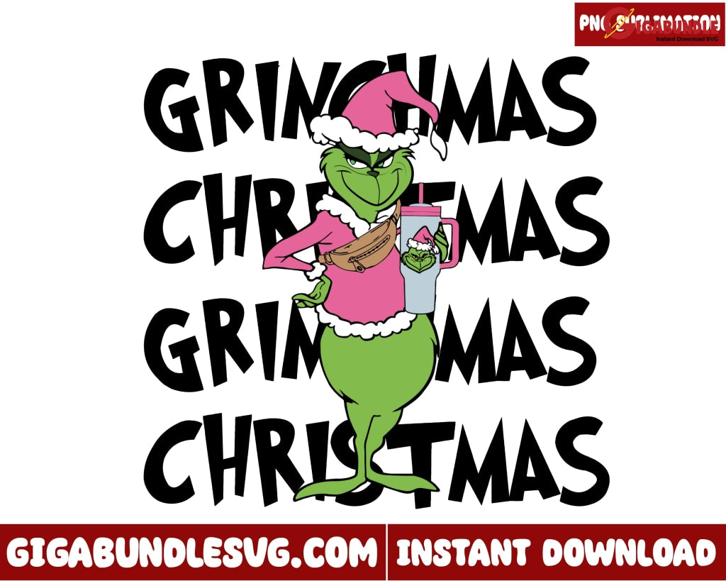 Pink Grinchmas Png Christmas Png - Instant Download