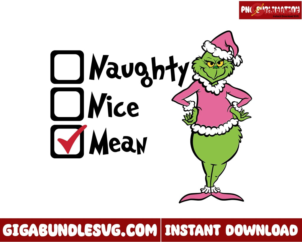 Pink Grinchmas png, Merry Grinchmas Png, Christmas png