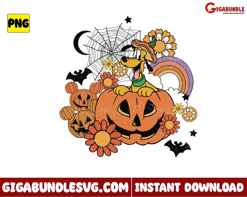 Pluto Halloween Png Disney - Instant Download