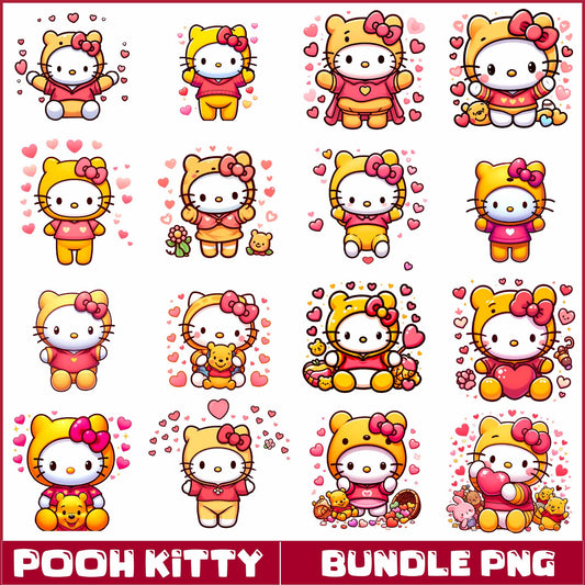 Pooh Kitty Valentine Bundle Png