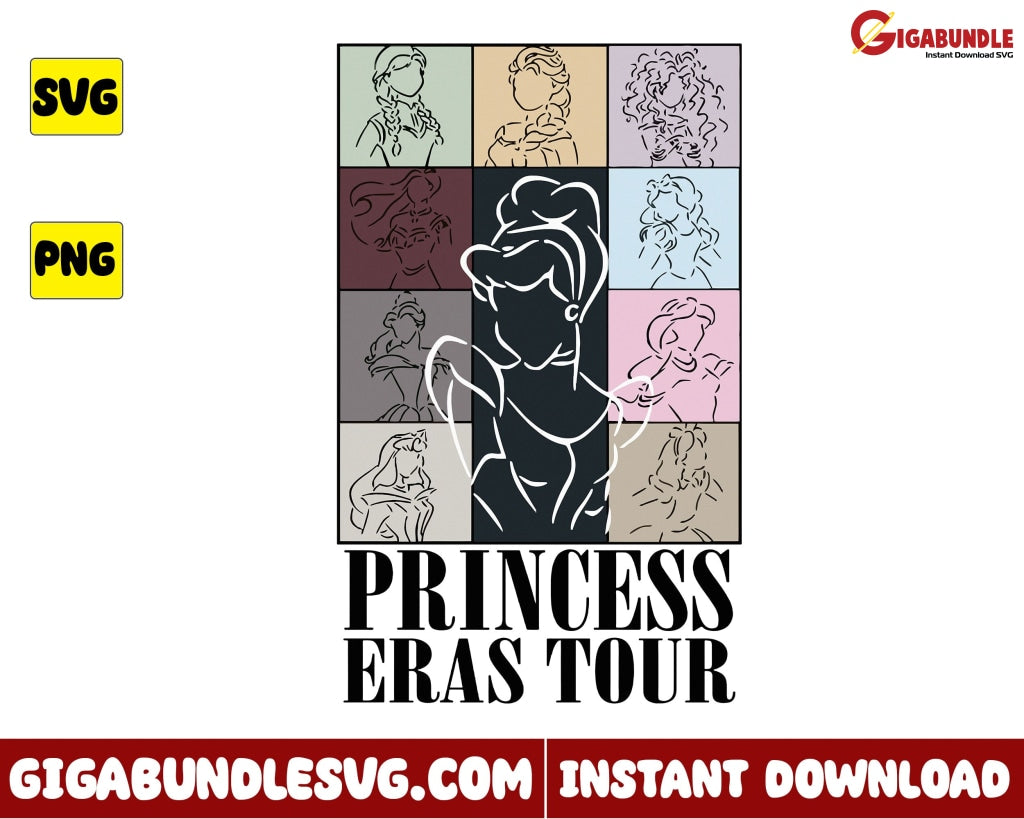 Princess Eras Tour Svg Disney - Instant Download
