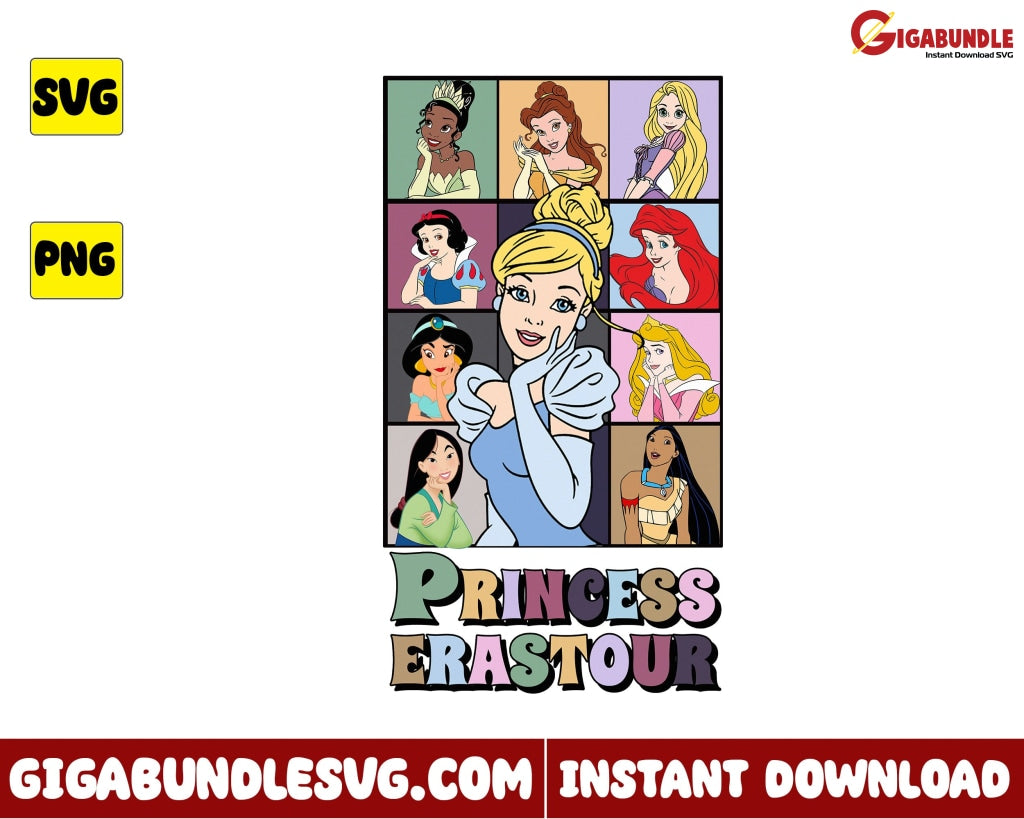 Princess Eras Tour Svg The Disney - Instant Download