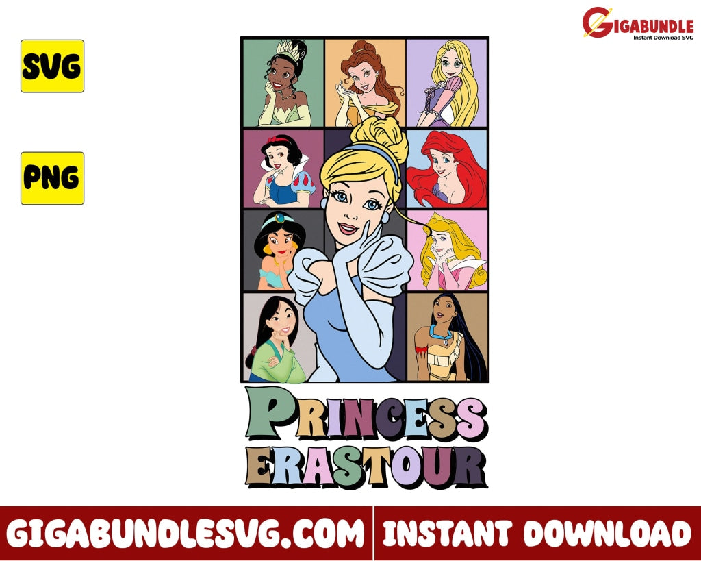 Princess Svg Eras Tour The Disney - Instant Download