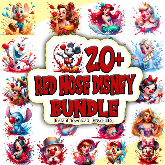 Red Nose Disney Splash Png Bundle