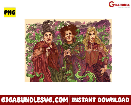 Retro Hocus Pocus Png I Put A Spell On You Sanderson Sister Halloween - Instant Download