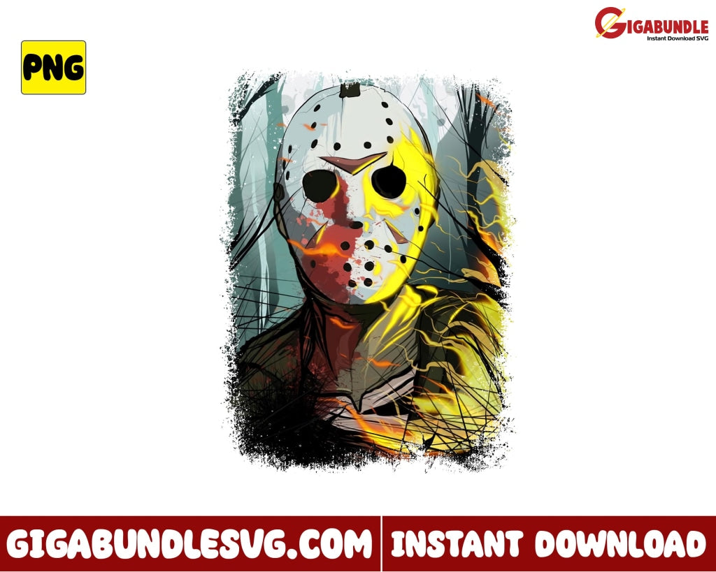 Retro Jason Png Voorhees Halloween - Instant Download