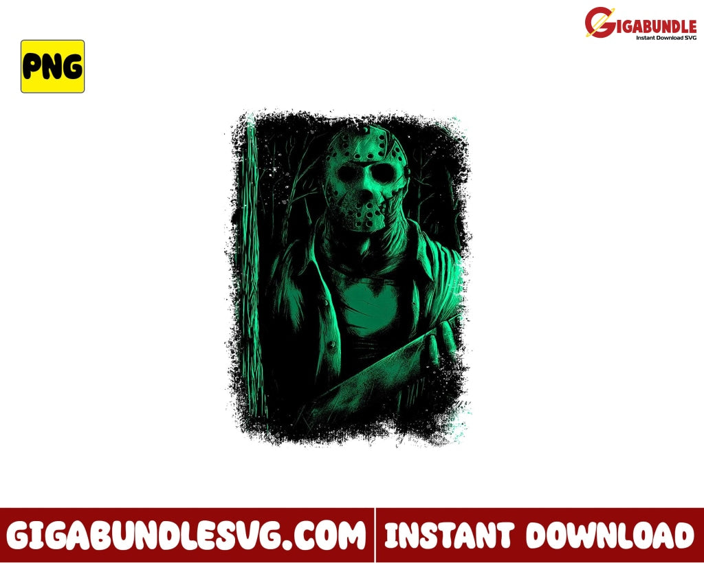 Retro Jason Voorhees Horror Png The Friday 13Th Halloween - Instant Download