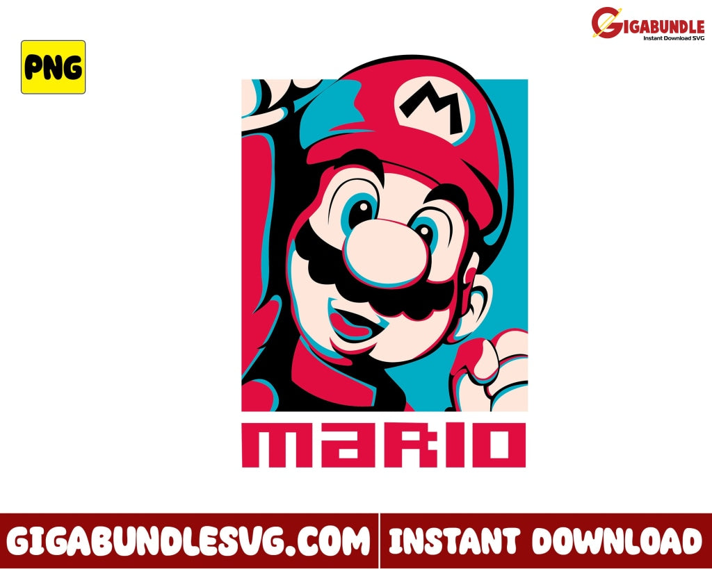 Retro Mario Png Game Super - Instant Download