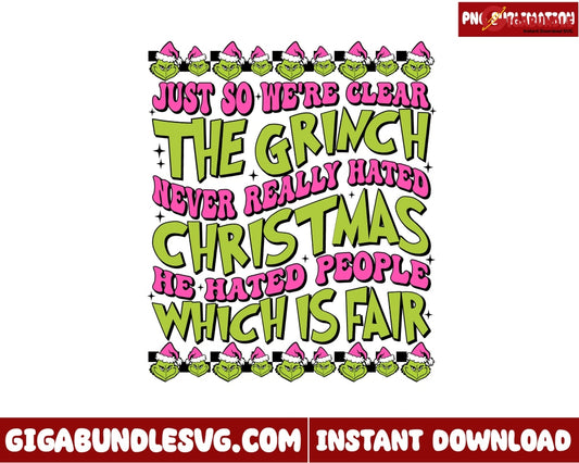 Retro Pink Grinchmas Png Christmas Png - Instant Download