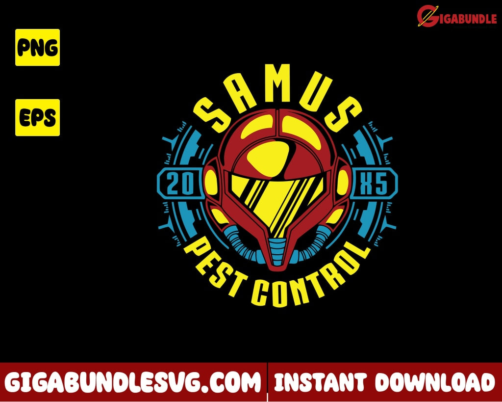 Samus Pest Control Png Robot Game Cartoon - Instant Download